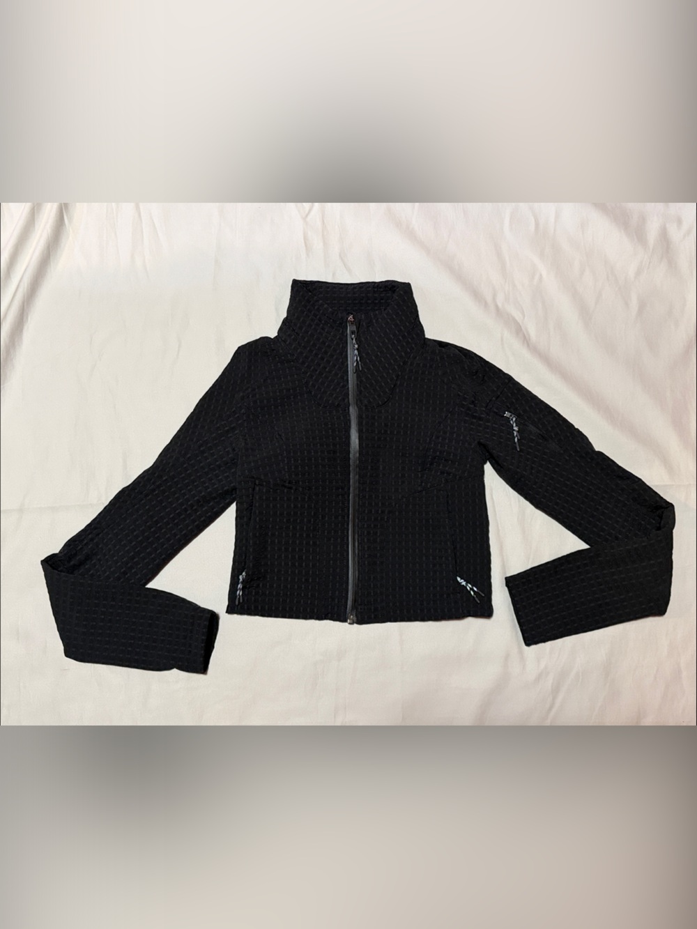 Lululemon Water-Repellent Grid Fleece Hiking Jacket Black size 0 - Picture 5 of 14